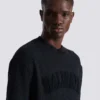 T-shirt in spugna con monogramma T-shirt in spugna con monogramma