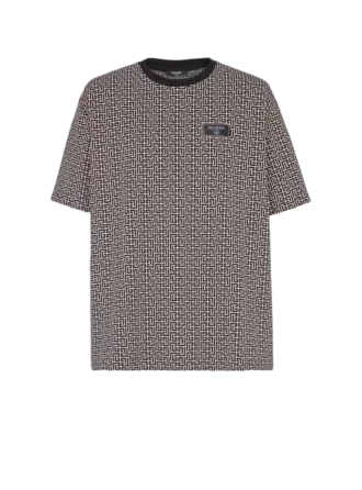 T-shirt jacquard con monogramma