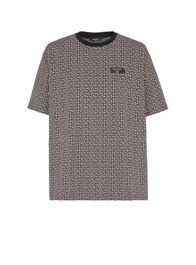 T-shirt jacquard con monogramma