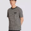 T-shirt jacquard con monogramma