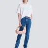 T-shirt squadrata con stampa Balmain Paris Brush T-shirt squadrata con stampa Balmain Paris Brush