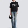 T-shirt squadrata con stampa Balmain Paris Brush T-shirt squadrata con stampa Balmain Paris Brush