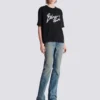T-shirt squadrata con stampa Balmain Paris Brush T-shirt squadrata con stampa Balmain Paris Brush