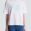 T-shirt squadrata con stampa Balmain Paris Brush T-shirt squadrata con stampa Balmain Paris Brush