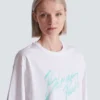 T-shirt squadrata con stampa Balmain Paris Brush T-shirt squadrata con stampa Balmain Paris Brush