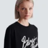 T-shirt squadrata con stampa Balmain Paris Brush T-shirt squadrata con stampa Balmain Paris Brush