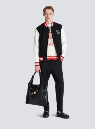 T-shirt Varsity con stampa Balmain Écusson T-shirt Varsity con stampa Balmain Écusson
