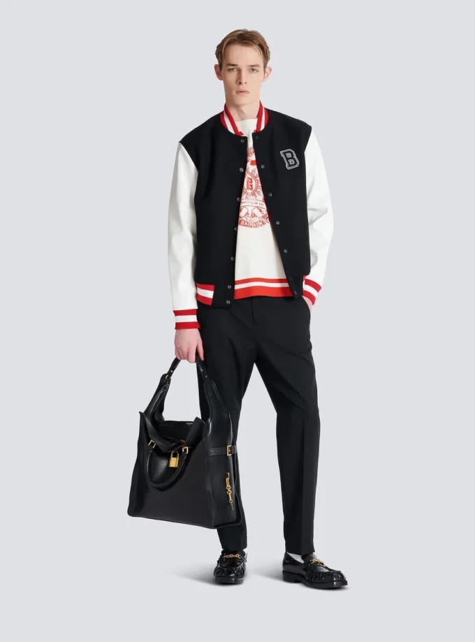 T-shirt Varsity con stampa Balmain Écusson T-shirt Varsity con stampa Balmain Écusson