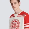 T-shirt Varsity con stampa Balmain Écusson T-shirt Varsity con stampa Balmain Écusson