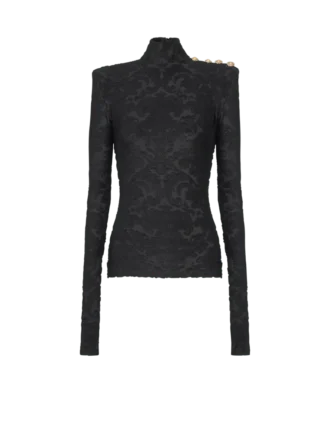 Top a maniche lunghe con motivo barocco Top a maniche lunghe con motivo barocco