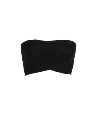 Top a reggiseno in maglia tubolare