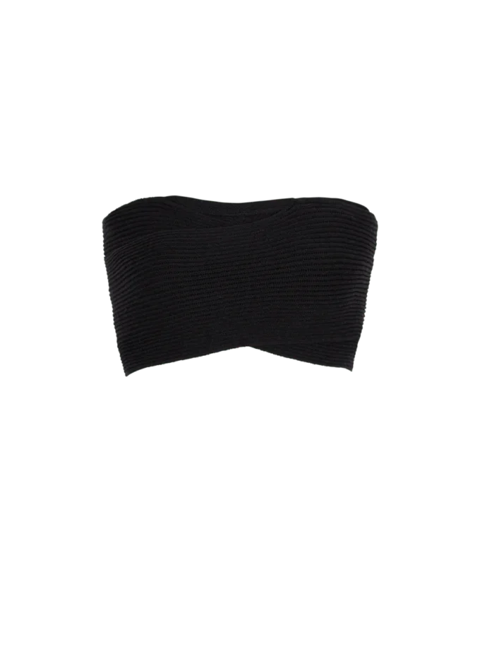 Top a reggiseno in maglia tubolare Top a reggiseno in maglia tubolare