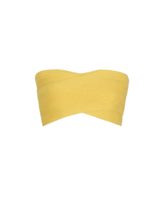 Top a reggiseno in maglia tubolare