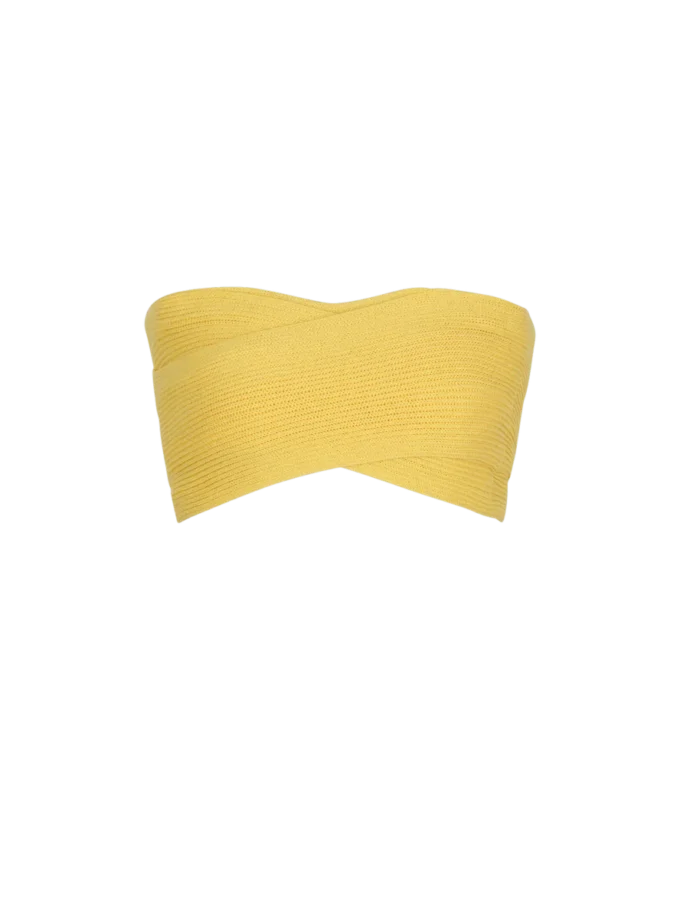 Top a reggiseno in maglia tubolare Top a reggiseno in maglia tubolare