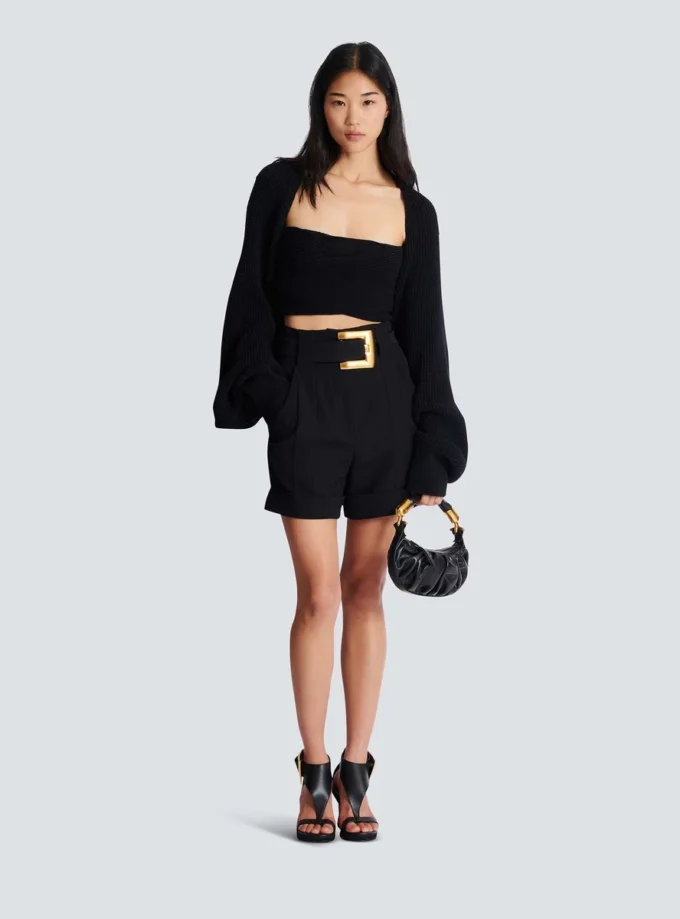 Top a reggiseno in maglia tubolare Top a reggiseno in maglia tubolare