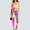 Top a reggiseno in maglia tubolare Top a reggiseno in maglia tubolare