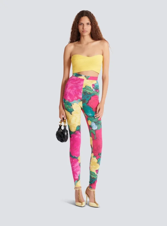Top a reggiseno in maglia tubolare Top a reggiseno in maglia tubolare