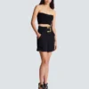 Top a reggiseno in maglia tubolare Top a reggiseno in maglia tubolare