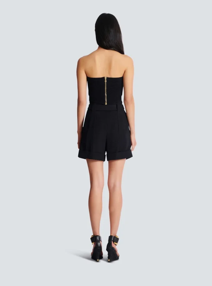 Top a reggiseno in maglia tubolare Top a reggiseno in maglia tubolare