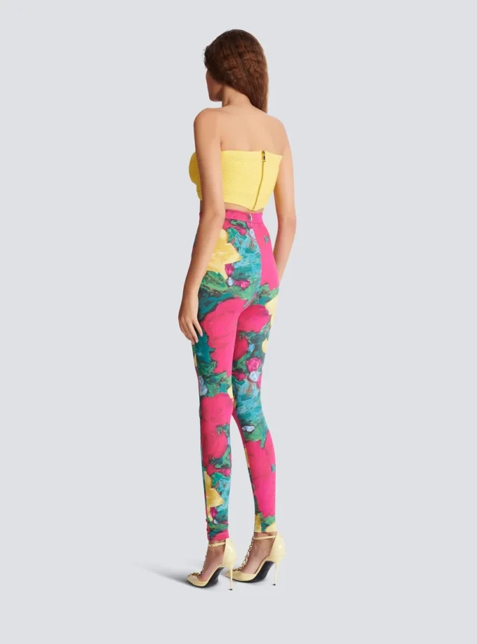 Top a reggiseno in maglia tubolare Top a reggiseno in maglia tubolare