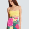 Top a reggiseno in maglia tubolare Top a reggiseno in maglia tubolare
