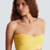 Top a reggiseno in maglia tubolare Top a reggiseno in maglia tubolare