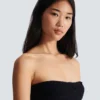 Top a reggiseno in maglia tubolare Top a reggiseno in maglia tubolare