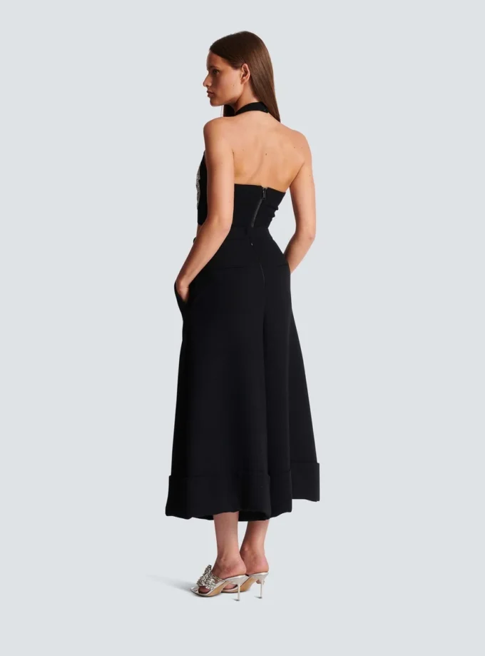 Top barocco ricamato con schiena scoperta Top barocco ricamato con schiena scoperta