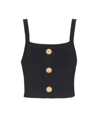 Top bralette in maglia con bottoni Top bralette in maglia con bottoni