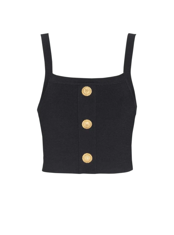 Top bralette in maglia con bottoni Top bralette in maglia con bottoni