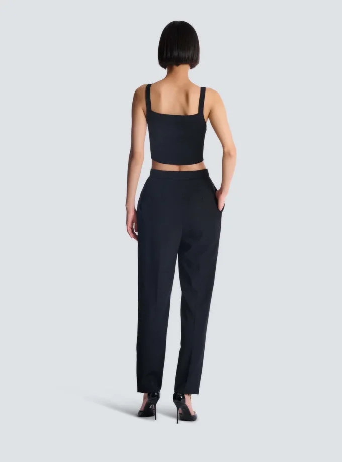 Top bralette in maglia con bottoni Top bralette in maglia con bottoni