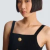 Top bralette in maglia con bottoni Top bralette in maglia con bottoni