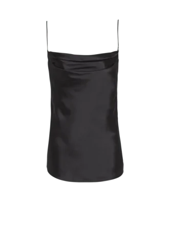 Top drappeggiato in raso