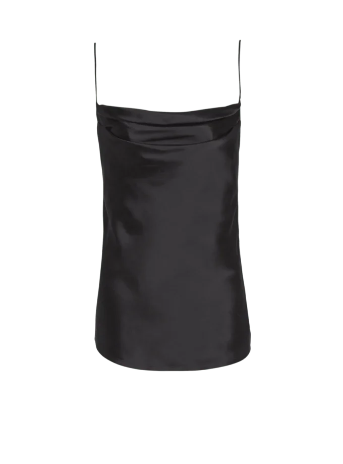 Top drappeggiato in raso Top drappeggiato in raso