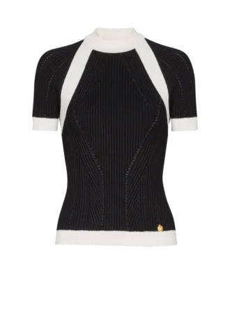 Top in maglia a maniche corte