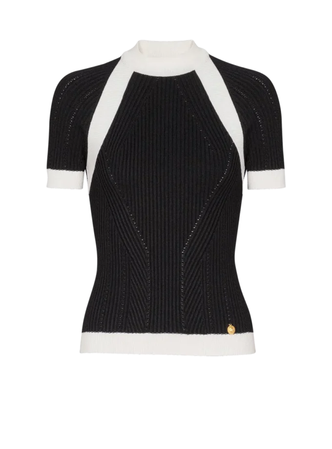 Top in maglia a maniche corte Top in maglia a maniche corte