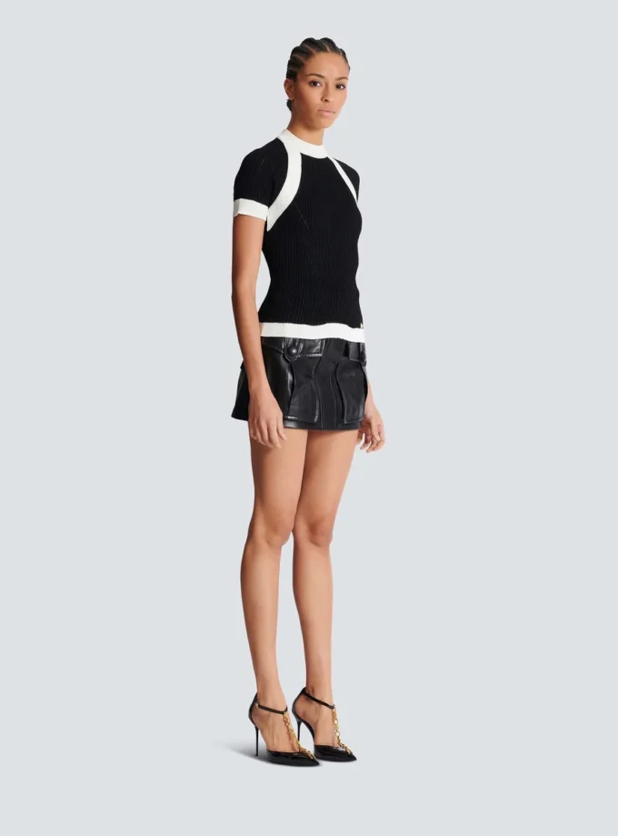Top in maglia a maniche corte Top in maglia a maniche corte