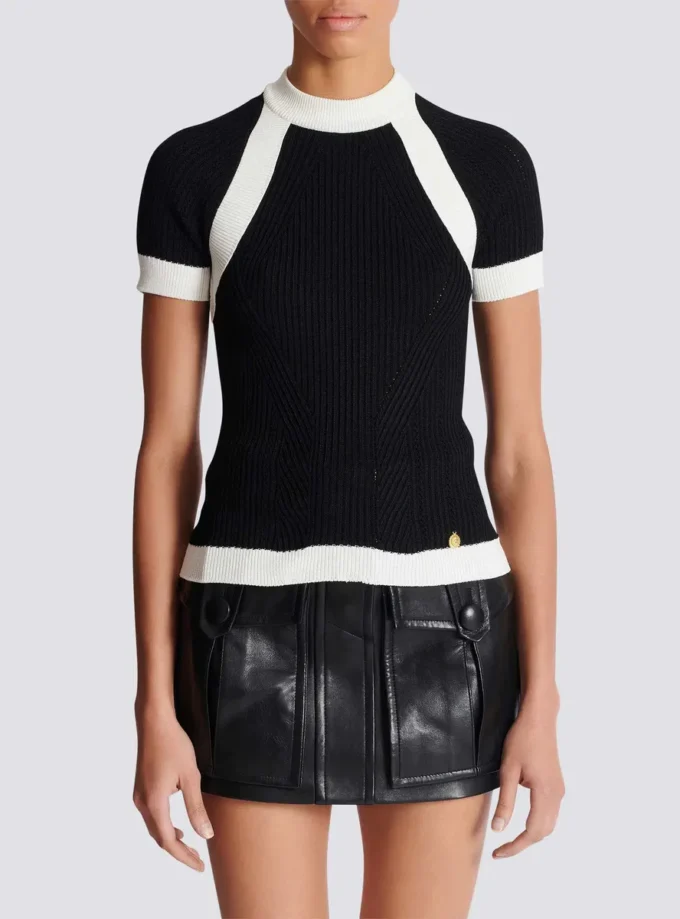 Top in maglia a maniche corte Top in maglia a maniche corte