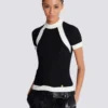 Top in maglia a maniche corte Top in maglia a maniche corte