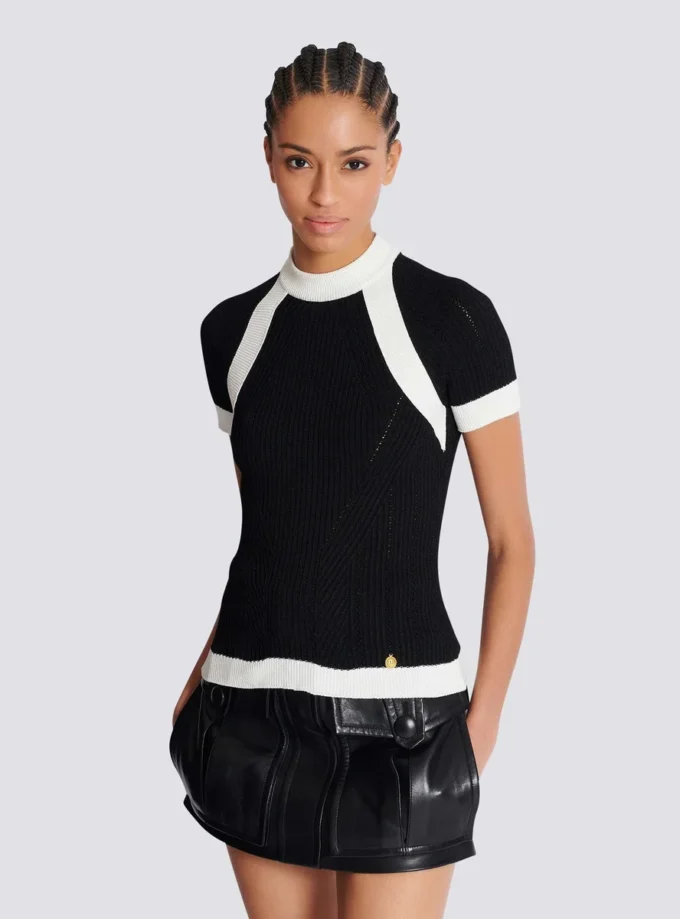 Top in maglia a maniche corte Top in maglia a maniche corte