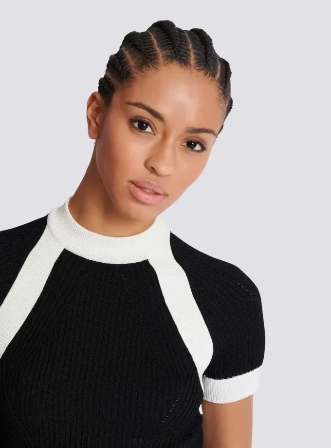 Top in maglia a maniche corte Top in maglia a maniche corte
