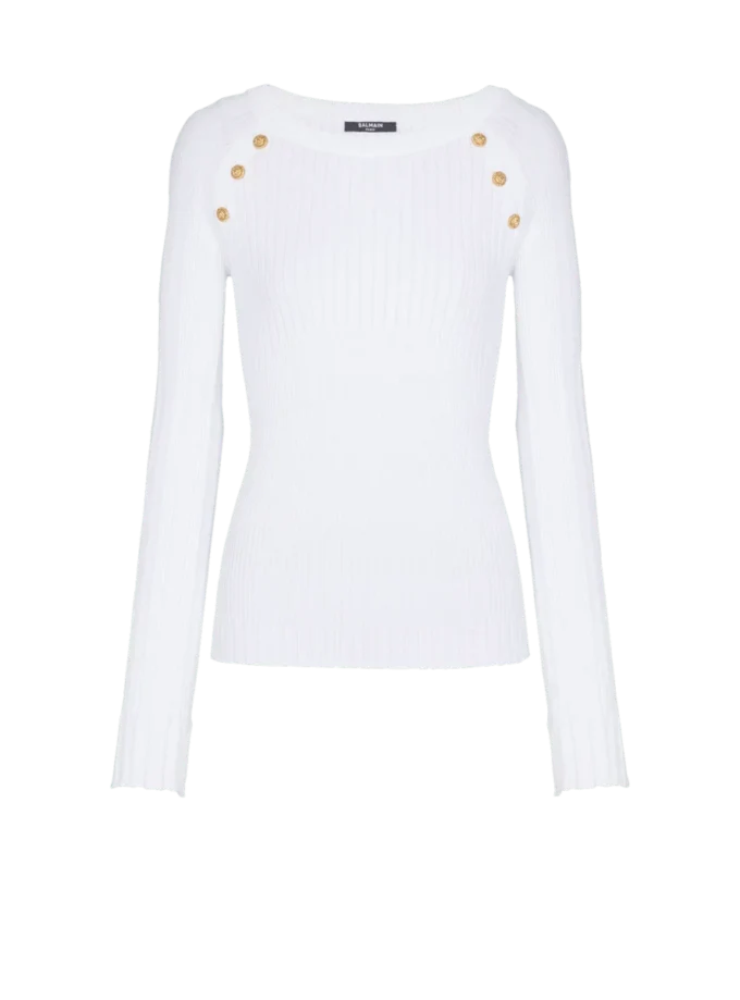 Top in maglia con bottoni Top in maglia con bottoni