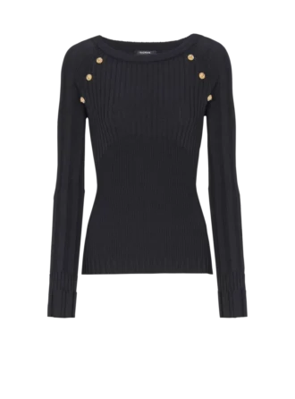 Top in maglia con bottoni Top in maglia con bottoni