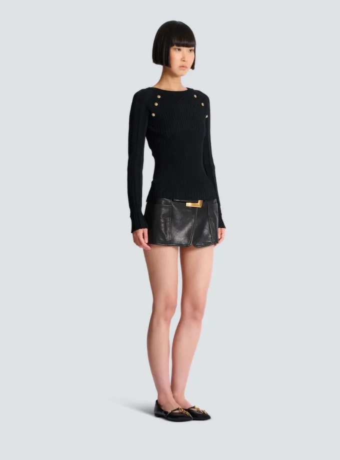 Top in maglia con bottoni Top in maglia con bottoni
