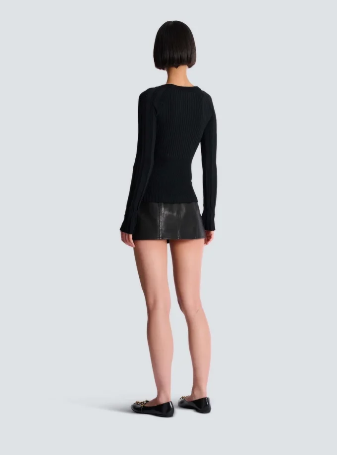 Top in maglia con bottoni Top in maglia con bottoni