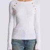 Top in maglia con bottoni Top in maglia con bottoni