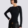 Top in maglia con bottoni Top in maglia con bottoni