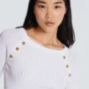 Top in maglia con bottoni Top in maglia con bottoni