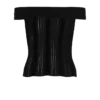 Top in maglia glitterata con spalle scoperte Top in maglia glitterata con spalle scoperte