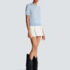 Top in maglia ricamato con Emblème di Balmain Top in maglia ricamato con Emblème di Balmain
